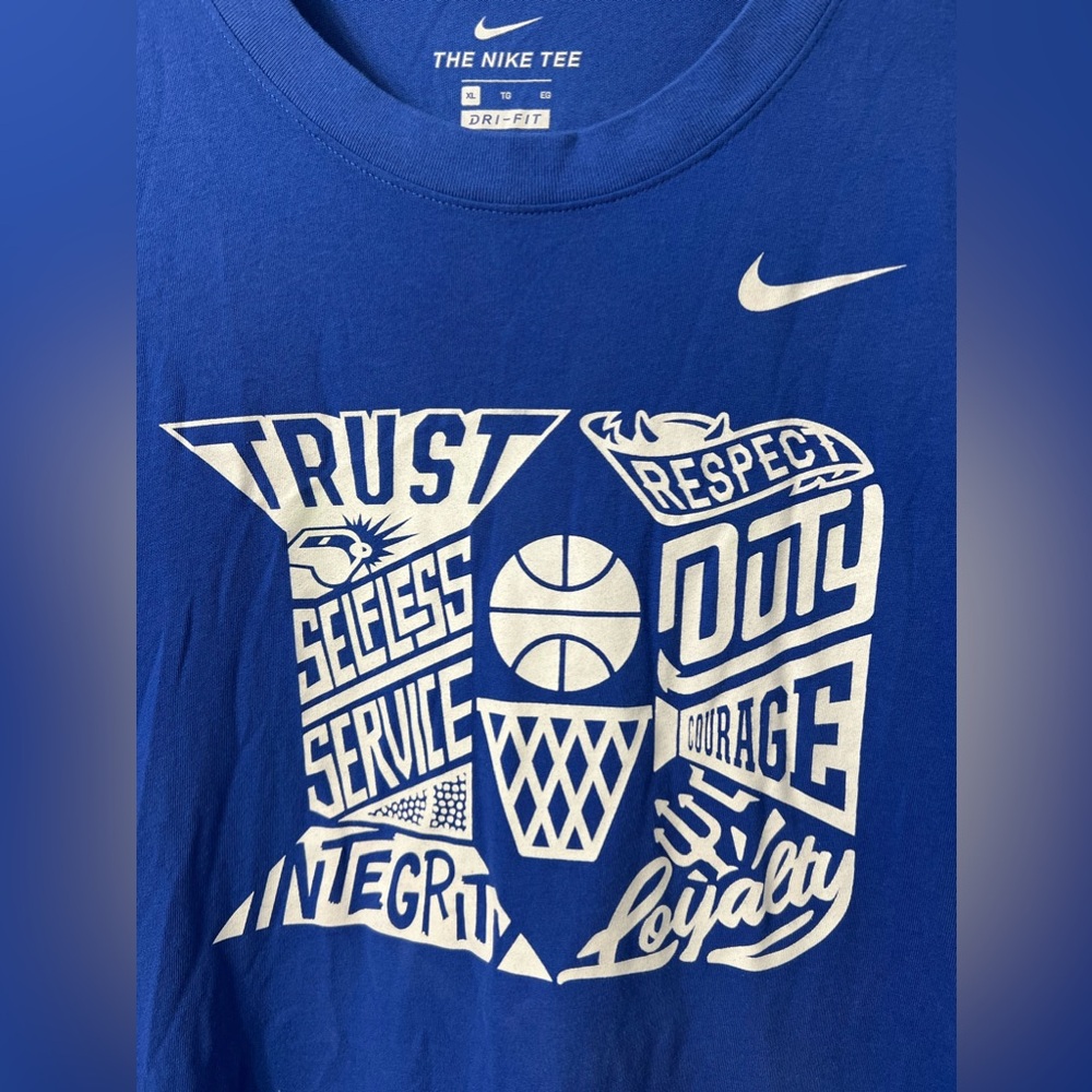 Nike Duke University Blue Devils Basketball Blue Graphic Short Sleeve Tee - Picture 3 of 8